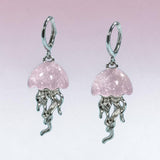 Pink Jellyfish Earrings