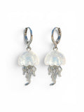 White Jellyfish Earrings