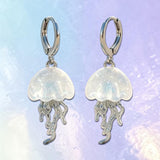 White Jellyfish Earrings