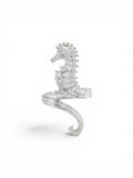 Silver Seahorse Open Wrap Ring
