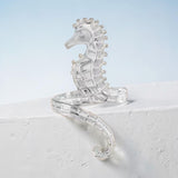 Silver Seahorse Open Wrap Ring