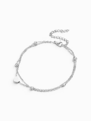 Double Strand Heart Anklet