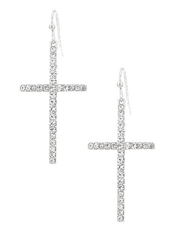 Cross Rhinestone Earrings