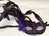 Purple and Black Mardi Gras Mask