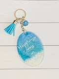 Happiness Comes in Waves Keychain