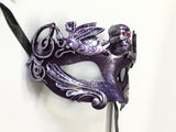 Men’s Purple and Silver Mardi Gras Mask