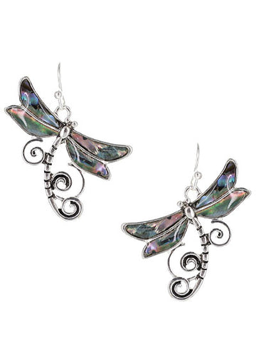 Abalone Dragonfly Earrings