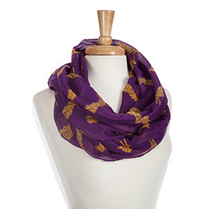 Purple and Yellow Tiger Infinity Scarf