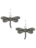 Abalone Dragonfly Earrings