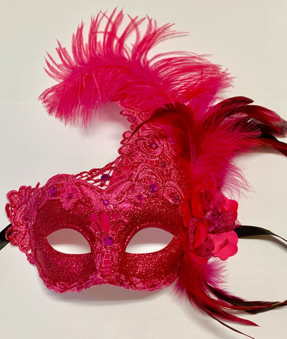 Pink Mardi Gras Mask