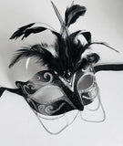 Black and Silver Mardi Gras Mask