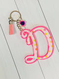 Cursive Letter Keychain