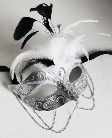 Silver Mardi Gras Mask