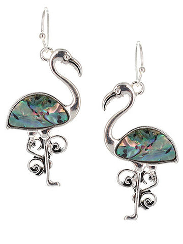 Abalone Flamingo Earrings