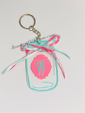 Monogram Mason Jar Keychain