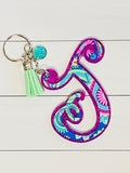 Cursive Letter Keychain