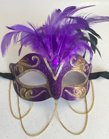 Purple and Gold Mardi Gras Mask