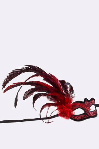 Red and Black Mardi Gras Mask