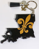 Louisiana Fleur de Lis Keychain