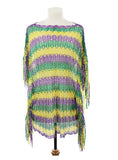 Mardi Gras Poncho Scarf