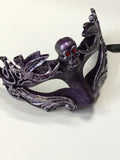 Men’s Purple and Silver Mardi Gras Mask