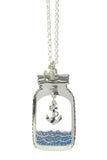 Anchor in a Bottle Necklace