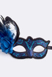 Blue and Black Mardi Gras Mask