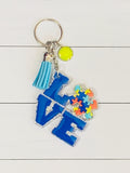 Love Autism Puzzle Piece Keychain