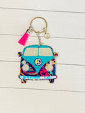 Funky Retro Van Keychain