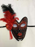 Red and Black Mardi Gras Mask