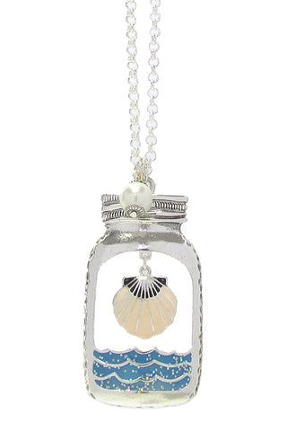 Sea Shell in a Bottle Necklace