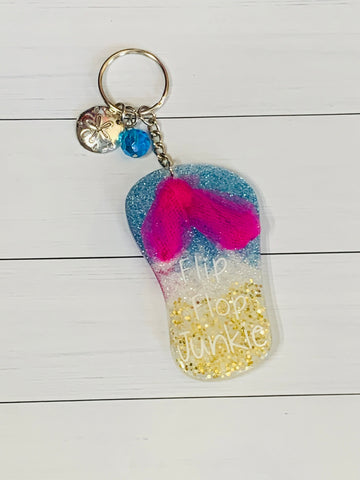 Flip Flop Junkie Keychain