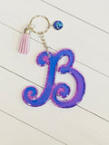 Cursive Letter Keychain