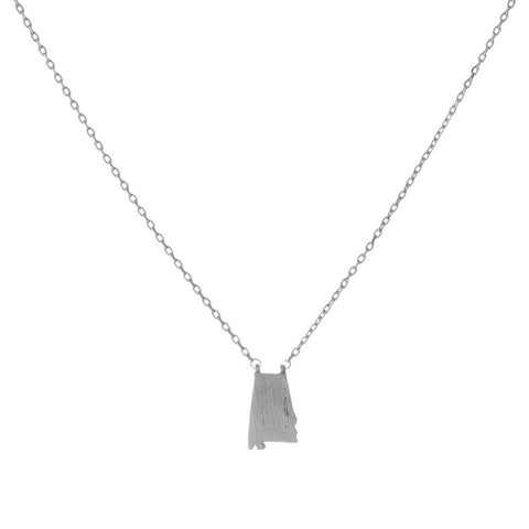 Tiny Alabama State Map Necklace