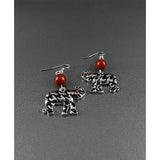 Houndstooth Elephant Earrings