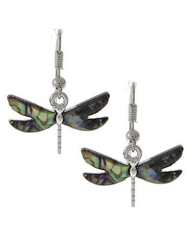 Abalone Dragonfly Earrings