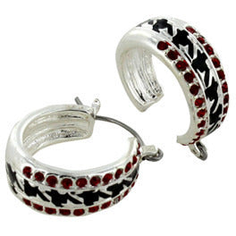 Houndstooth Hoop Earrings