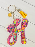 Cursive Letter Keychain