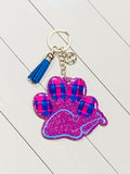 Paw Print Stethoscope Keychain