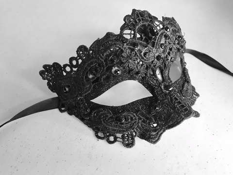 Black Lace Mardi Gras Mask
