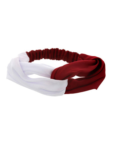 White and Crimson Headband