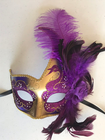 Purple and Gold Mardi Gras Mask