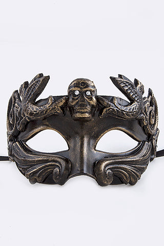 Men's Black and Gold Mardi Gras Mask