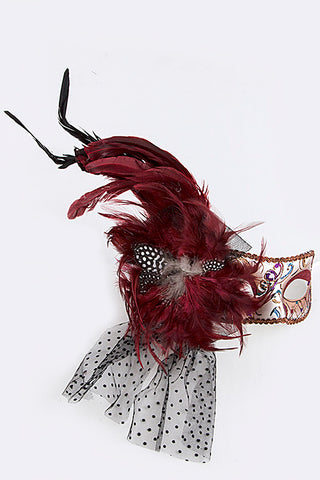Red Mardi Gras Mask