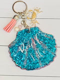 Beach Girl Shell Keychain