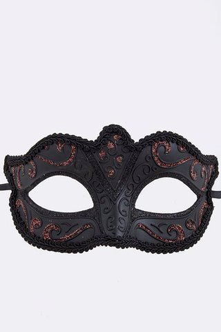 Black and Red Mardi Gras Mask