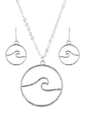 Wave Necklace and Earrings Set