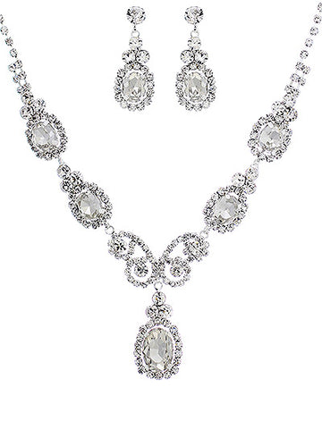 Rhinestone Necklace Set