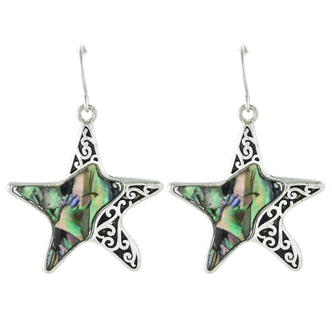 Starfish Abalone Earrings