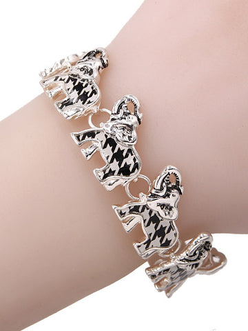 Houndstooth Elephant Bracelet